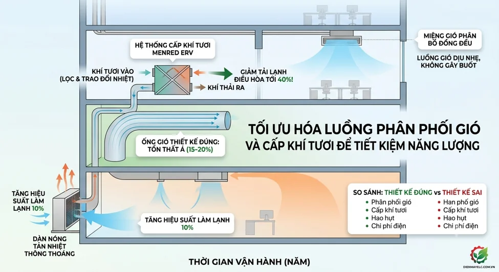 Chi phí vận hành điều hòa có thể giảm bao nhiêu nếu thiết kế đúng ngay từ đầu?