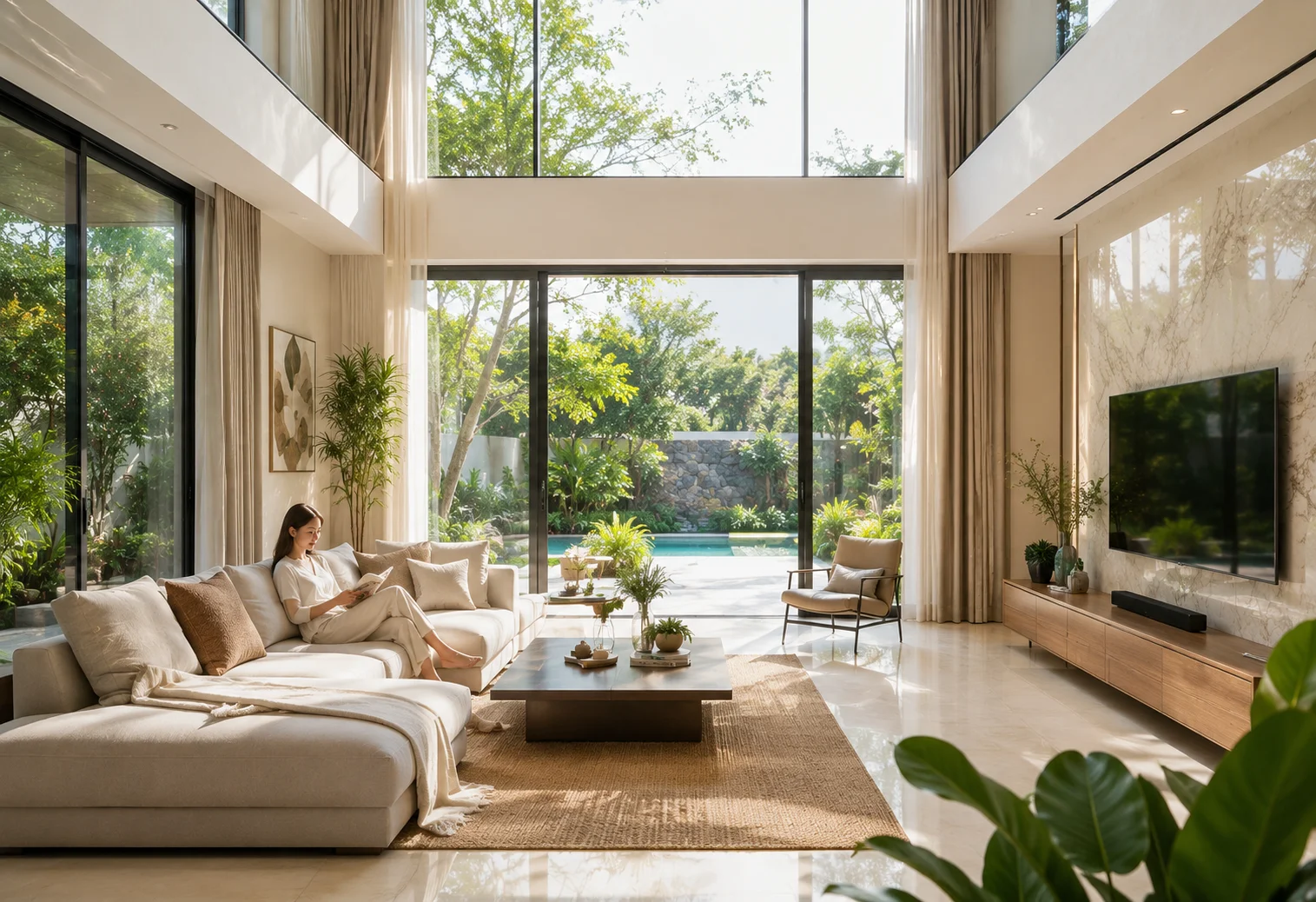 Không gian phòng khách lý tưởng đạt chuẩn chất lượng không khí IAQ