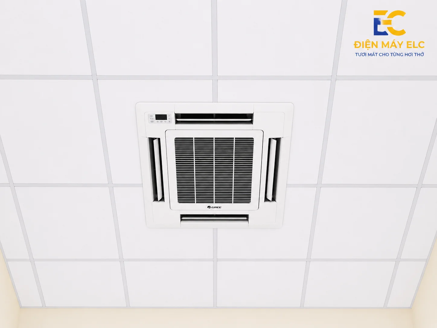 Điện máy ELC hoàn thành lắp đặt hệ thống máy lạnh âm trần cassette Gree cho Công an phường 7, quận Gò Vấp